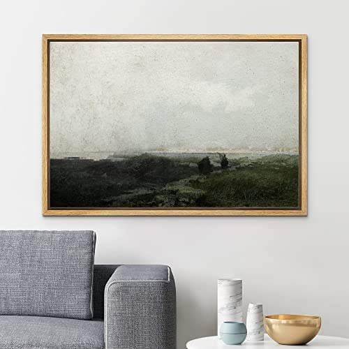 SIGNLEADER Framed Canvas Print Wall Art Dark Green Forest on Overcast Day Scenic Wilderness Illustrations Modern Art Farmhouse/Country Landscape Cool for Living Room, Bedroom, Office – 16″x24″ NATURAL | The Storepaperoomates Retail Market - Fast Affordable Shopping
