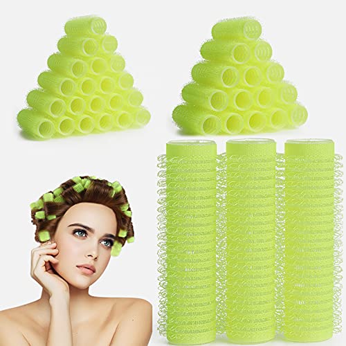 36 PCS Small Size Hair Roller-Self Grip Hair Curler Mini Sized Hairdressing Tools, Salon Curly Style for Short Hair, Pack of 36 Small 0.6 Inch (Yellow)