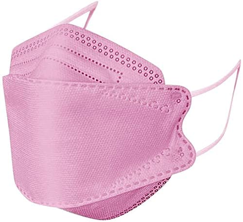 Akeman 50Pcs KF94 Protective 4-Ply Breathable Comfortable KF94-Fàce M?sk for Adult,Pink