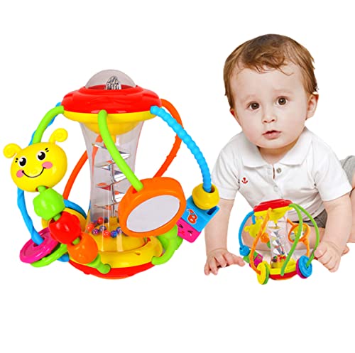 BABYFUNY Hola Toddlers World Activity Ball, Shaker, Grab and Spin Rattle, Toy for +3M Baby