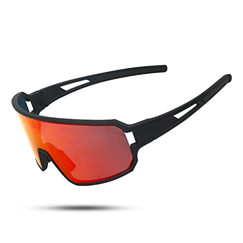 Polarized Sport Sunglasses 100% UV Protection Anti-Glare Lightweight Frame Glasses for Women Men Outdoor Active Cycling Running Driving Riding Fishing