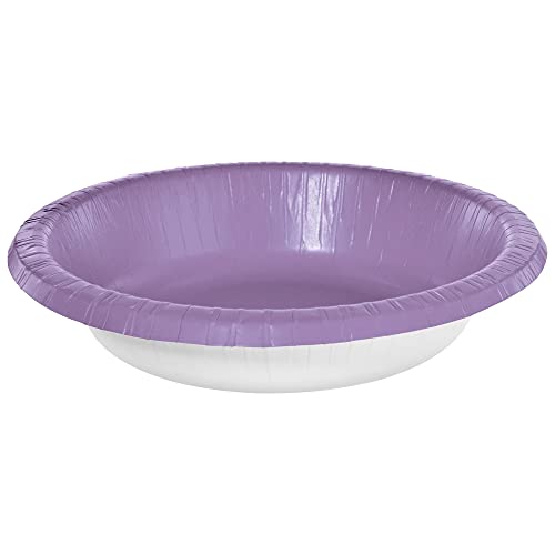 amscan Disposable Paper Bowls – 20 oz. | Lavender | 20 Pcs.