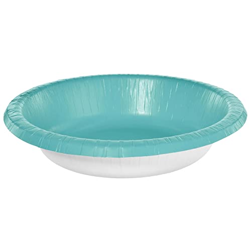 amscan Robin’s Egg Blue Paper Bowls – 20 Ounce – Pack of 20
