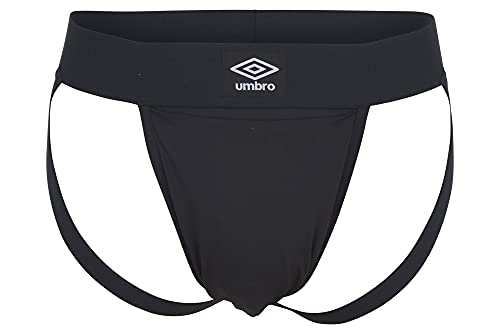Umbro Men’s Jock Strap Athletic Performance Underwear Cup Pocket Black M