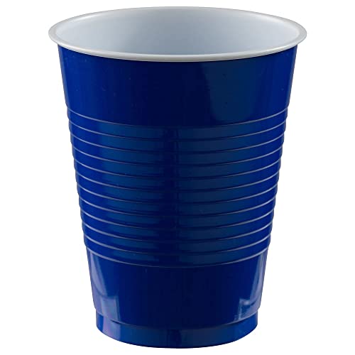 Disposable Double Stack Plastic Cups – 18 oz. | Royal Blue | 50 Pcs.