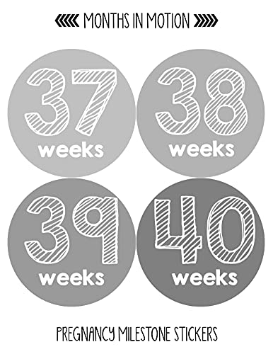 Weekly Pregnancy Growth Stickers Week Pregnant Expecting Photo Prop (Set of 12) | The Storepaperoomates Retail Market - Fast Affordable Shopping