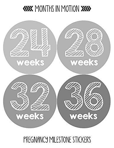 Weekly Pregnancy Growth Stickers Week Pregnant Expecting Photo Prop (Set of 12) | The Storepaperoomates Retail Market - Fast Affordable Shopping