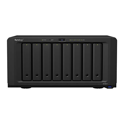 Synology DiskStation DS1821+ NAS Server for Business with Ryzen CPU, 32GB Memory, 1TB M.2 SSD, 32TB HDD, DSM Operating System, iSCSI Target Ready