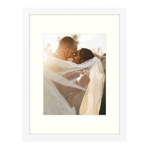 AUEAR, 12×16 Picture Frame, Display Pictures 8.5×11 or 12 x 16 Gallery Wall Poster Frames for 30×40 Diamond Paintings Prints, White 1 pack