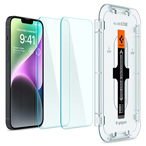 Spigen Tempered Glass Screen Protector Compatible with iPhone 14 Plus/iPhone 13 Pro Max – Sensor Protection