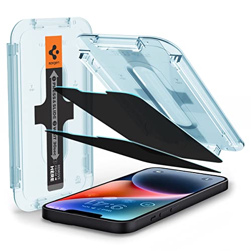 Spigen Tempered Glass Screen Protector Compatible with iPhone 14 Plus/iPhone 13 Pro Max [Privacy / 2 Pack]