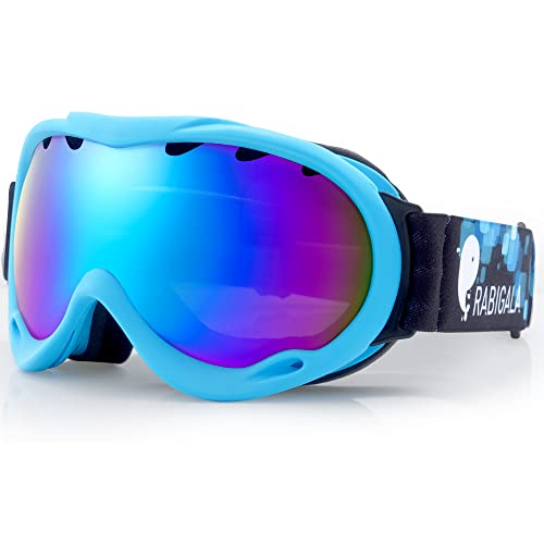 RABIGALA Snow Goggles Ski Goggles for Men Women – Spherical Dual Lenses Clear Anti-fog Snowboarding Skiing Goggles