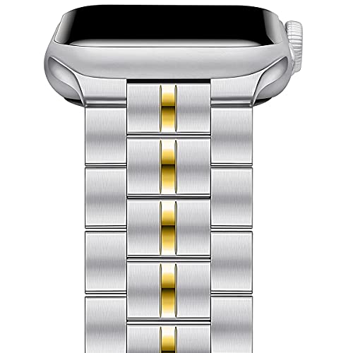 ownace New models compatible for Apple Watch Band 42mm 44mm 45mm series 7 (42mm/44mm/45mm-Silver and Gold)
