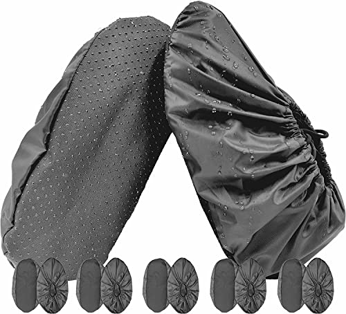 5 Pairs Waterproof Anti slip Washable Reusable Boots Cover Indoor Shoe covers (Large Black) | The Storepaperoomates Retail Market - Fast Affordable Shopping