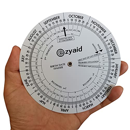 Ezyaid Pregnancy Wheel, OB-GYN Due Date Calculator, Gestational EDC Wheel for Midwives and Health Workers