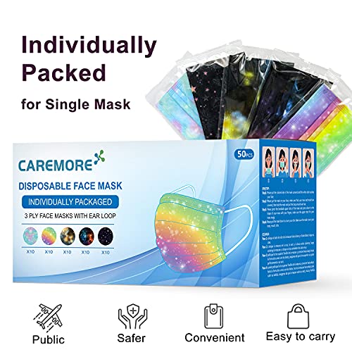 Disposable Face Masks With Designs, Individually Wrapped Masks, Breathable Face Masks (Sky) | The Storepaperoomates Retail Market - Fast Affordable Shopping