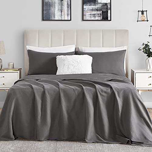 APMIEK Queen Bed Sheet Set, 16 inch Deep Pocket Microfiber Sheet Sets Queen Size Hotel Luxury Soft Cooling Sheets – Wrinkle & Fade Free Bedding Set – 4 Piece(Queen,Dark Grey) | The Storepaperoomates Retail Market - Fast Affordable Shopping