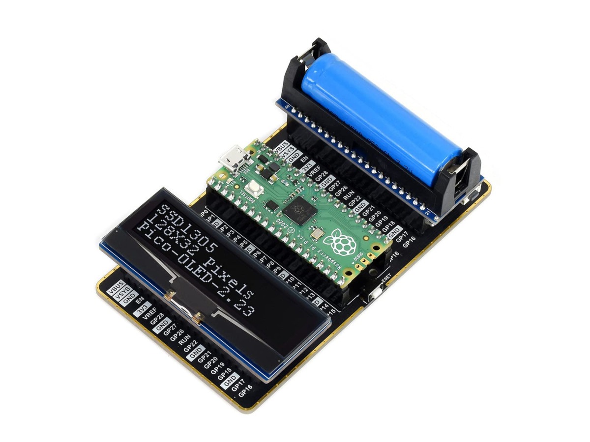 Waveshare 2.23inch OLED Display Module for Raspberry Pi Pico, 128×32 Pixel Black/White Display Color Embedded SSD1305 Driver 4-Wire SPI/I2C Interface 3.3V/5V Operating Voltage | The Storepaperoomates Retail Market - Fast Affordable Shopping