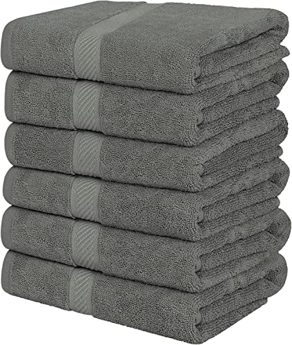 Simpli-Magic 79403 Bath Towels, Gray, 24×46 Inches Towels for Pool, Spa, and Gym Lightweight and Highly Absorbent Quick Drying Towels