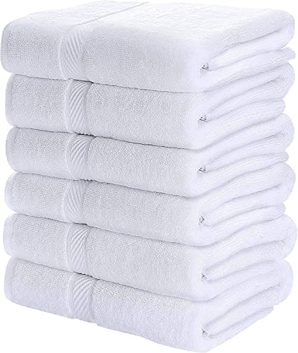 Simpli-Magic 79404 Bath Towels, White, 25×50 Inches Towels for Pool, Spa, and Gym Lightweight and Highly Absorbent Quick Drying Towels, 25 in x 50 in