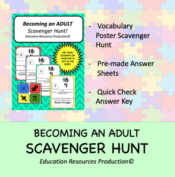 Becoming an Adult Scavenger Hunt Activity