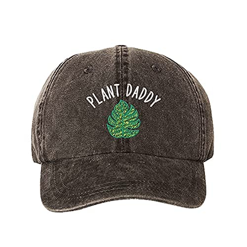 DSY Lifestyle Plant Daddy Washed Embroidered Baseball Hat (Black)