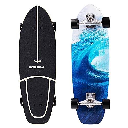 Boilgon 29 Inch Carver Surf Skateboard for Beginners Surf