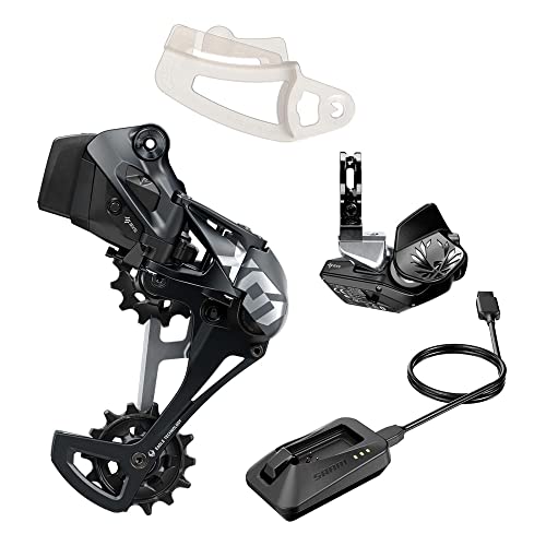 SRAM X01 Eagle AXS Upgrade Kit – Rear Derailleur for 52t Max, Battery, Eagle AXS Rocker Paddle Controller with Clamp,