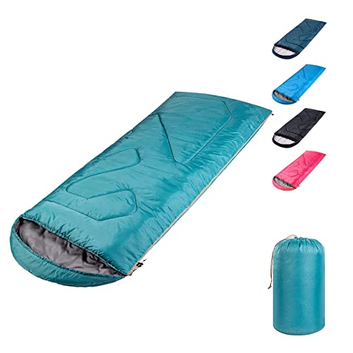 Sleeping Bags 40℉ for Adults & Kids, 87″ x 33″ Oversized Camping Sleeping Bag – Waterproof, Lightweight, Portable – 3 Season Warm & Cool Weather- Ideal for Hiking Backpacking Camping