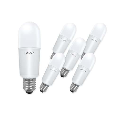 Jolux led Stick Lights for Enclosed Fixture , 100 watt Equivalent, 1500 Lumen, E26 Bulb, Non-Dimmable, 2700K Soft White, 6-Pack…