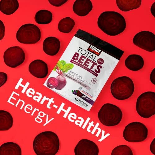 Force Factor Total Beets Soft Chews with Beetroot, Nitrates, L-Citrulline, Grapeseed Extract, and Antioxidants, Healthy Energy Supplement with Elite Ingredients, Heart Health Superfood, 60 Chews | The Storepaperoomates Retail Market - Fast Affordable Shopping