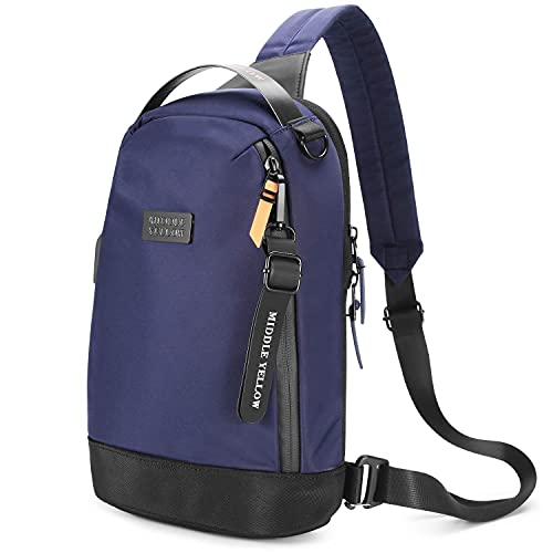 SUMAX Sling Crossbody Shoulder Chest Bag Backpack for Men Women with USB Port