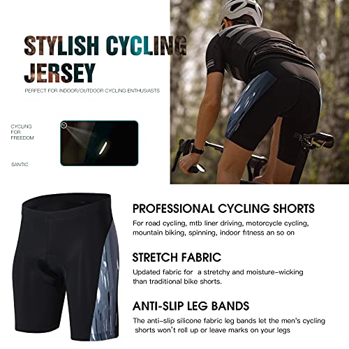 Santic Men’s Cycling Jersey Set Biking Clothes Road Bike Shorts Padded Outfit Bicycle Shirts Short Sleeve MTB | The Storepaperoomates Retail Market - Fast Affordable Shopping