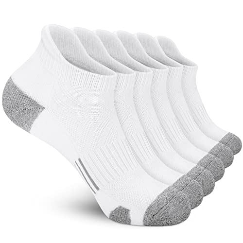 Felicigeely Ankle Socks 6Pairs Women Men Socks Cushioned Casual Low Cut Athletic Running Socks Moisture Wicking Tab Sports Socks