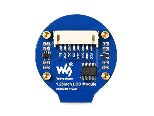 waveshare 1.28 inch Round LCD Display for Arduino/Jetson Nano/Raspberry Pi/STM32, 240×240 IPS Screen Monitor 65K RGB Colors, Using SPI Bus, Embedded GC9A01 Driver | The Storepaperoomates Retail Market - Fast Affordable Shopping