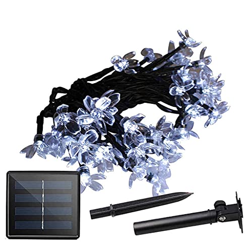 Flystoo Solar String Light Waterproof Christmas Party Fairy Lights Outdoor Solar Lamp for Home Garden Patio Yard (Emitting Color : Solar Light White)