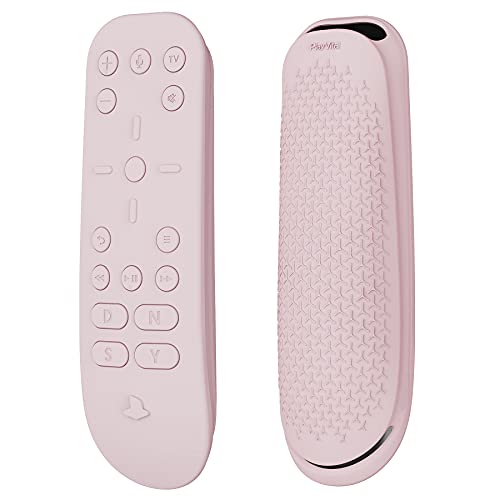 PlayVital Silicone Protective Remote Case for ps5 Media Remote Cover, Ergonomic Design Full Body Protector Skin for ps5 Remote Control – Cherry Blossoms Pink