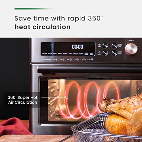 VAL CUCINE 10-in-1 Smart Air Fryer – Extra-Large Convection Countertop Toaster Oven – Brushed Stainless Steel Finish – 26.3 QT/25 L | The Storepaperoomates Retail Market - Fast Affordable Shopping