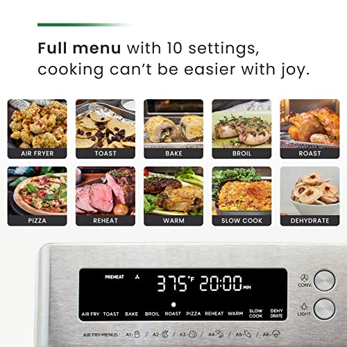 VAL CUCINE 10-in-1 Smart Air Fryer – Extra-Large Convection Countertop Toaster Oven – Brushed Stainless Steel Finish – 26.3 QT/25 L | The Storepaperoomates Retail Market - Fast Affordable Shopping