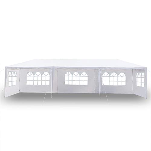 10′ x 30′ Heavy Duty Canopy Tent with Side Walls, Parking Shed Practical Waterproof Folding Tent Instant Outdoor Portable Wedding Party Tent,Patio Parties Tent BBQ Shelter Canopy Gazebo (5 SideWalls)