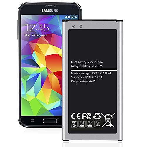 Acevan Galaxy S5 Battery, S5 Battery Replacement for Samsung Galaxy S5 Battery EB-BG900BBU G900V Verizon G900P Sprint G900A AT&T G900T G900F G900H G900R4 S5 Batteries BG900BBZ