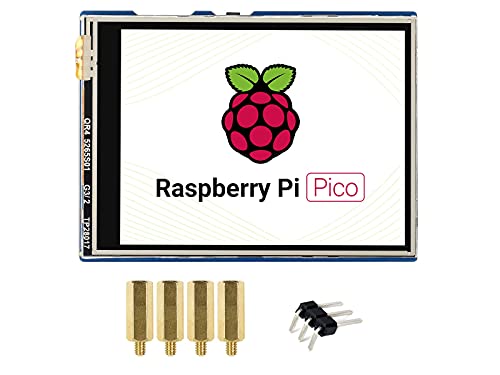 waveshare for Raspberry Pi Pico LCD 2.8inch Touch Display Module 320×240 Resolution 262K Colors Display IPS Screen,Resistive Touch Controller XPT2046, ST7789 Driver, Using SPI Bus