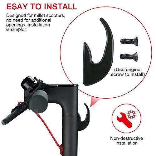 YHGSEE Electric Scooter Front Hanger Hook, 2pcs Electric Scooter Hanging Pothook Accessories, Lightweight Front Claw Hook Compatible for Xiaomi Mijia M365/ M365 Pro/ M187 | The Storepaperoomates Retail Market - Fast Affordable Shopping