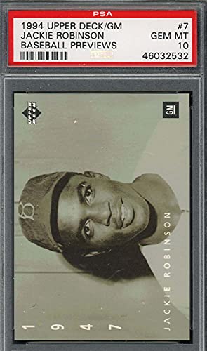 Jackie Robinson 1994 Upper Deck/GM Baseball Card #7 Graded PSA 10 GEM MINT | The Storepaperoomates Retail Market - Fast Affordable Shopping