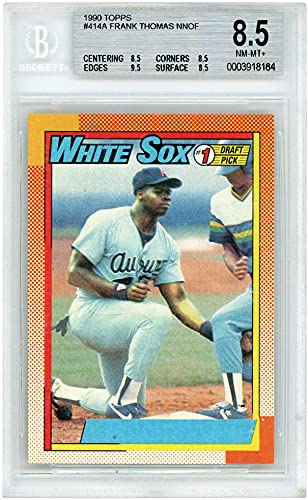 Frank Thomas Chicago White Sox 1990 Topps NNOF Error RC #414A BGS 8.5 LOW POP Card – Topps – Baseball Slabbed Rookie Cards