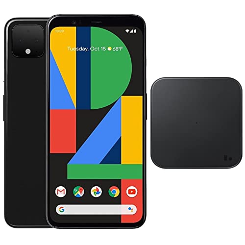 Google Pixel 4 (128GB, 6GB) 5.7″, IP68 Water Resistant, Snapdragon 855, GSM/CDMA Factory Unlocked (AT&T/T-Mobile/Verizon/Straight Talk) w/Fast Qi Wireless Pad (Just Black)