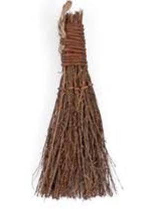 The Buffalo Broom Cinnamon Scented Mini Twig Broom Home Decoration, 6 Inches ,Brown