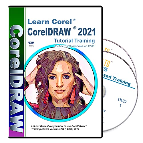 Training for Corel CorelDRAW 2021 on 2 DVDs over 11 hours 179 videos from How To Gurus