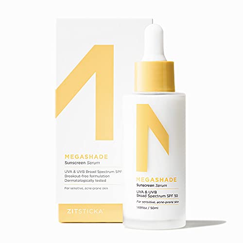 MEGASHADE™ by ZitSticka – SPF 50 Facial Sunscreen Serum for Acne-Prone, Sensitive Skin, 50ml