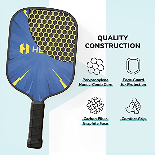 Helium Pickleball Paddle for Kids – (2 Pack – POW! and Girl Power) Child Size, Lightweight Honeycomb Core, Graphite Strike Face, Premium Comfort Grip, 2 Pickleball Paddles & 2 Drawstring Bags | The Storepaperoomates Retail Market - Fast Affordable Shopping